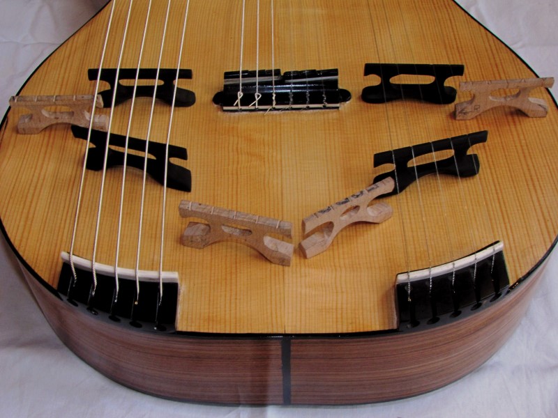Test of the position and heights of the bass and treble bridges